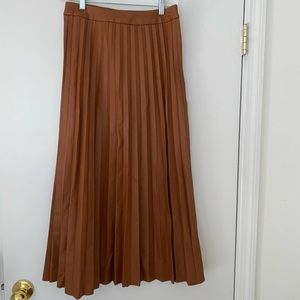 NWT Cupcakes & Cashmere Brown Faux Leather Skirt 4